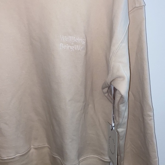 NWT WellBeing + BeingWell Goldie Sweatshirt, beige, size S, organic cotton - Picture 4 of 11